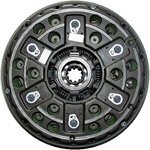 Dual plate clutch with cast housing